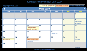 Prenumerera på denna kalender i mobilen, outlook osv. Kalender For Utskrift Mars 2020