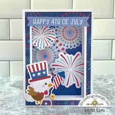There are 24 different fourth of july cards some with cute cartoon images and some with photo images. Doodlebug Design Inc Blog Land That I Love Shadowbox Card With Kathy