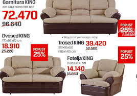 Da li ste zainteresovani za kozne garniture? Akcija Forma Ideale Forma Ideale Garnitura King 589172