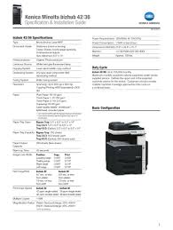 We have the following konica minolta bizhub 36 manuals available for free pdf download. Konica Minolta Bizhub 42 Specification Installation Manual Pdf Download Manualslib