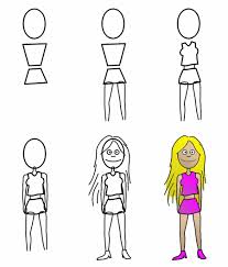 How to draw step by step drawing tutorials. Drawings Of Girls Step By Step Novocom Top