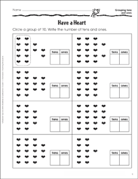 The first is labeled download which will prompt you to download the pdf version of this. Have A Heart Grouping Tens And Ones Printable Skills Sheets