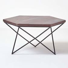 And a chew mark on one corner. Orion Hexagon Coffee Table Dark
