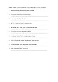 Tingkatan 1 | bahasa melayu pt3 | seni bahasa: Tatabahasa Online Worksheet For Peralihan Tingkatan 1 You Can Do The Exercises Online Or Download The Worksheet As Pdf Worksheets Malay Language Workbook