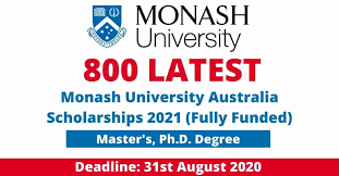 Established in 1958, monash university is a public research university in melbourne. 800 Monash University Scholarships 2021 Australia Fully Funded Opportunities Corners
