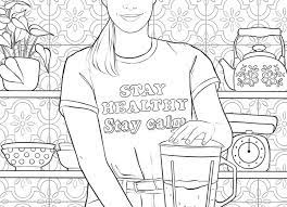 The best and simplest coloring pages app for kids! Comforting Coloring Page Stay Healthy Stay Calm Flow Magazine