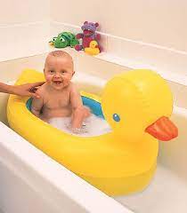 Perfect bath pals for kids to play with the tub! Elias Loves His New Tub The Beak Quacks Inflatable Duck Tub Baby Bath Tub Baby Bath Time