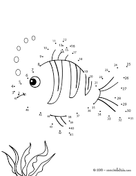 Sea Life Dot To Dot Fish Dot To Dot Game The Dot Onderwater Thema Kleurplaten