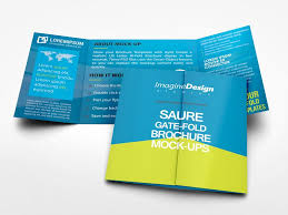 Square Gate Fold Brochure Mockup By Idesignstudio Dribbble Booklet Design Brochure Trifold Brochure Template