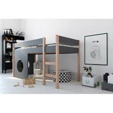 Un lit au style contemporain qui offre à votre enfant un agréable couchage original Lit Enfant Mezzanine Avec Sommier Bln Kids