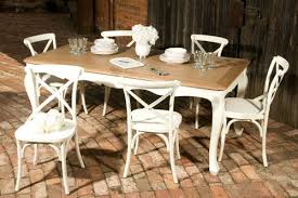 Masinfinito Casa French Cross Back Oak Chair Rattan Seat Color White French Provincial Decor Dining Design Dining Table