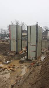 The gates lift and lock safety platform has also been used with precast concrete. Institutional Building Elevator Shafts Solid Concrete Solutions