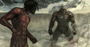 Armored Titan Vs Rogue Titan Attack On Titan Art Attack On Titan Eren Titans