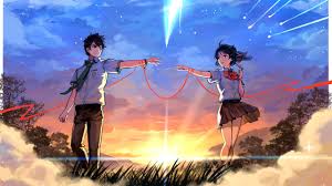 Kimi no na wa (your name) live wallpaper 4k. Mitsuha Miyamizu Taki Tachibana In Sky Background Hd Your Name Wallpaper A Wallpaper Wallpapers Printed