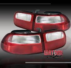 New For 92 95 Civic Hatchback 3dr Tail Brake Light Rear Lamp Red Clear Eg Eh Ej Honda Civic Civic Hatchback Civic
