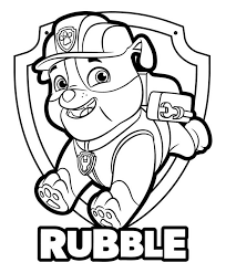 There is no psd format for paw patrol coloring pages in our system. Rubble Coloring Pages Coloring Home