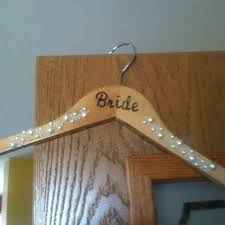 As many of you have seen on pinterest, etsy and everywhere else on the web, wedding hangers are the new thing. Diy Bride Hanger I Bought The Letters And Pearls At Michael S But I M Sure You Can Find These At Any Craft Diy Wedding Hangers Wedding Hacks Diy Diy Brides