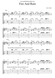 Fire And Rain By James Taylor Fingerstyle Guitar Music In Tab And Notation Fingerstyle Guitar Guitar Sheet Music Guitar