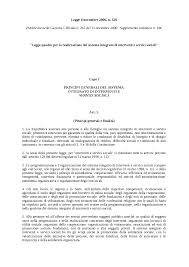 Per le finalit della presente legge il fondo di cui al comma 1 incrementato di lire 106.700 milioni per l'anno 2000, di lire 761.500 milioni per l'anno 2001 e. Legge Quadro Riassunto 328 2000 Docsity