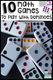 10 Math Games To Play With Dominoes Math Games Math Stations Math Classroom