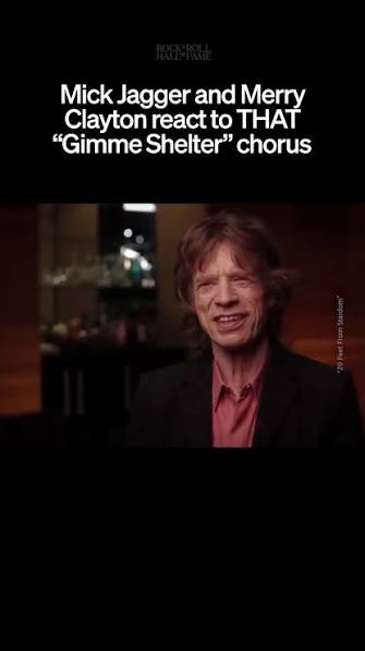 Mick Jagger and Merry Clayton react to the original “Gimme Shelter”  recording., In 1969 while four months pregnant, gospel singer  @themerryclayton was called into a Los Angeles studio in the middle of ...