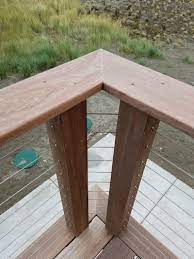 The wavy privacy screen dominates the view but there is also a 4×4 metal wire screen insert in a lumber framed opening. Basic Guidelines For Cable Railings Coastal Cable Railing Systems And Kits