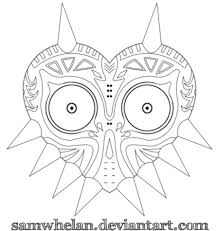 Zelda No Color Outlines Google Search Majoras Mask Art Majoras Mask Art Drawings Sketches Simple