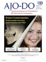Table of Contents page: American Journal of Orthodontics and Dentofacial  Orthopedics