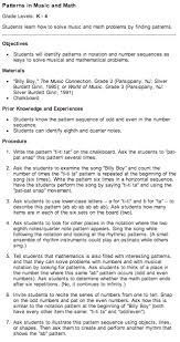 Music Math And Patterns Lesson Plan Great For Grades 2 3 Music Classroom Teaching Music Music Education