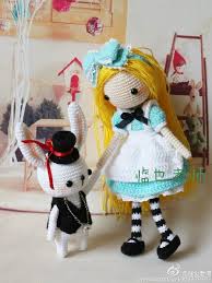 臨也老師 鉤針玩偶圖解愛麗絲和兔子 Crochet Dolls Amigurumi Doll Crochet Amigurumi