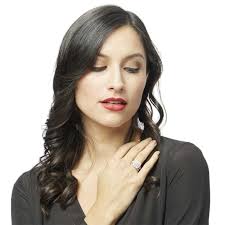 Round Cut White Sapphire Sterling Silver Double Halo Bridal Sets