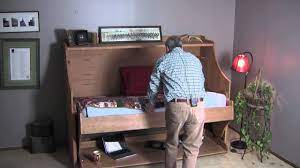 Rob johnstone explores the features of the convertible bed and desk project featured in the january/february 2014 issue of woodworker's journal magazine. Convertible Bed Desk Combo Youtube