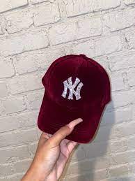 Rhinestone Yankees Hat Off The Hanger Copy Fitted Hats Streetwear Hats Hats