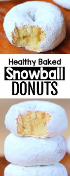 Healthy Baked Vegan Snowball Donuts For Breakfast Or Snack In 2021 Easy Baking Recipes Healthy Baking Donut Recipes