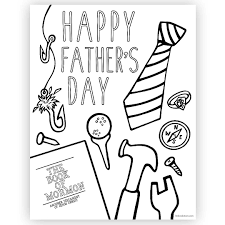 Happy fathers day and a sailboat; Happy Father S Day Coloring Page Printable