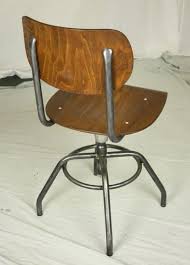 Eight French Industrial Steel And Wood Chairs Adjustable Image 5 Wood Chair Chair Industrial Dining Chairs