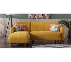 Dimensioni del divano angolare piccolo divani angolari piccoli: Divano Letto Angolare Reversibile Giallo Senape Cuscini Con Contenitore Divani It Portale Del Divano