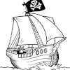 Pirates or buccaneers coloring pages suitable for preschool and kindergarten. 1