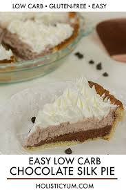 I cut the recipe in half, no crust, and have chocolate pudding in a few minutes, also topped with whipped topping. Easy Low Carb Chocolate Silk Pie Holistic Yum