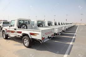 El toyota land cruiser pickup aporta un rendimiento y estabilidad insuperable a su manera de trabajo con altos estándares de seguridad. Brand New Toyota Land Cruiser Pickup Trucks As Award For Camel Stock Photo Picture And Royalty Free Image Image 26021492
