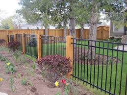 Fortress Ornamental With Wood Posts Gallery 002 Jpg 800 600 Pixels Backyard Fences Front Yard Fence Natural Privacy Fences
