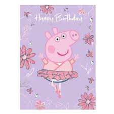 Peppa pig birthday cake 5th birthday birthday ideas happy birthday peppa pig world soccer theme pig party toys shop shirt price. Happy Birthday Peppa Pig Birthday Card Pg061 Character Brands