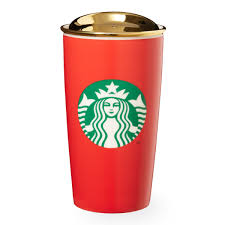 Red Gold Double Wall Traveler 12 Fl Oz Starbucks Starbucks Coffee Cups Starbucks Mugs