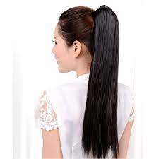 If your hair is all uniform lengths all over the head and you pull it back, the ponytail will taper to a point at the end. 24 Inch Straight Black Synthetic Ponytail Long Hair Natural Fake Hair Tail Hairpieces Women Hairstyles Heat Resistant Fake Hair Women S Hair Accessories Aliexpress