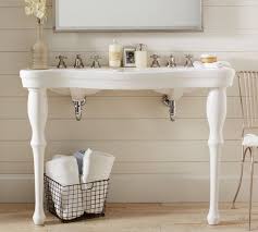 parisian pedestal double sink console