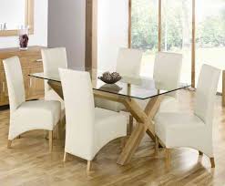 Mesmerizing Dining Table Glass Top Enhanced With Wooden Table Legs Delightful White Glass Dining Room Table Glass Top Dining Table Modern Glass Dining Table