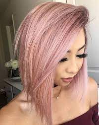 43 Trendy Rose Gold Hair Color Ideas Page 2 Of 4 Stayglam Hair Color Rose Gold Medium Hair Styles Round Face Haircuts