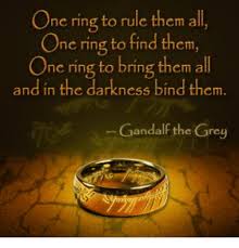 One Ring To Rule Them All One Ring To Find Them One Ring To Bring Them All And In The Darkness Bind Them Memorable Quotes Gandalf Quotes How To Memorize Things