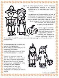 Dia De Accion De Gracias Historia Reading Comprehension Spanish Activities Narrative Writing