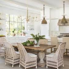 Rattan chair, peacock chair, accent chair, vintage chair, bamboo chair, wicker chair, barrel chair, fan back chairs, dining chairs, patio. Reclaimed Wood Dining Table With Wicker Dining Chairs Wicker Dining Chairs Modern Farmhouse Kitchens Farmhouse Dining Room
